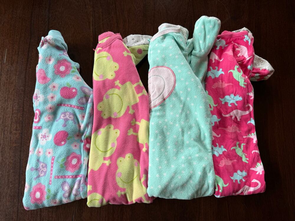 Toddler Girl Footed Pajamas Size 3T